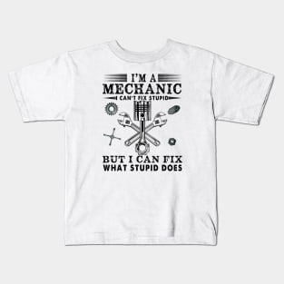 Funny Mechanic For Men Dad Car Auto Diesel Automobile Garage Kids T-Shirt